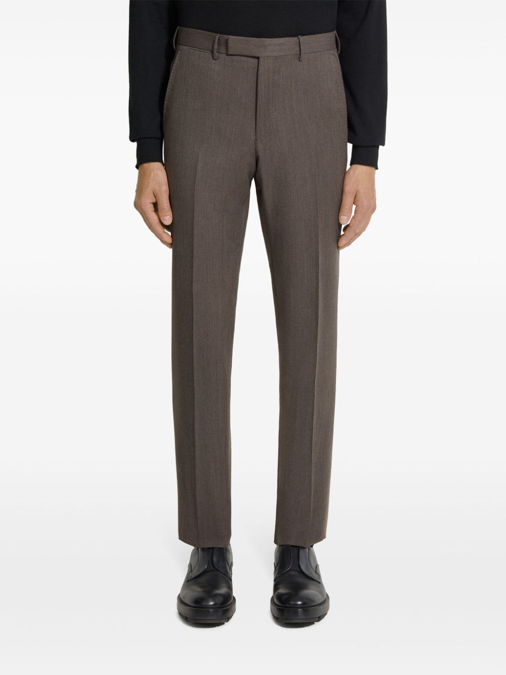 Zegna Trofeo™ wool trousers - Bruin