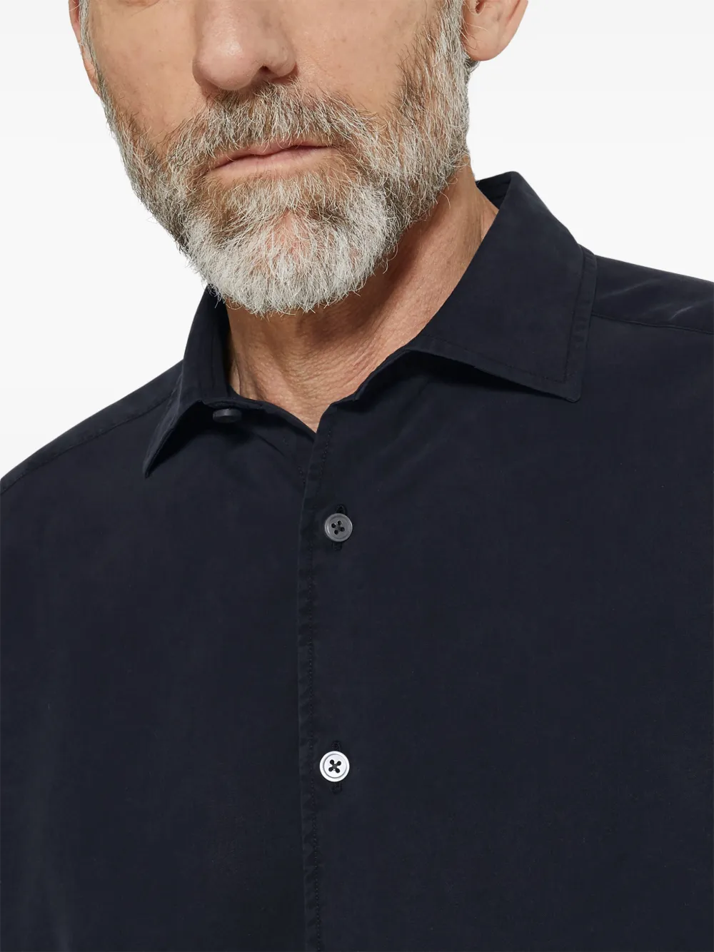 Zegna Zijden overhemd Blauw