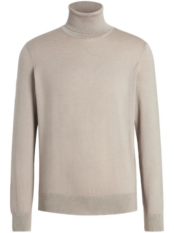 Ermenegildo Zegna カシミヤタートルネック L Zegna タートルネック カシミアセーター | ニュートラル