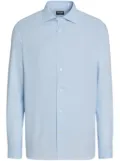 Zegna spread-collar shirt - Blue