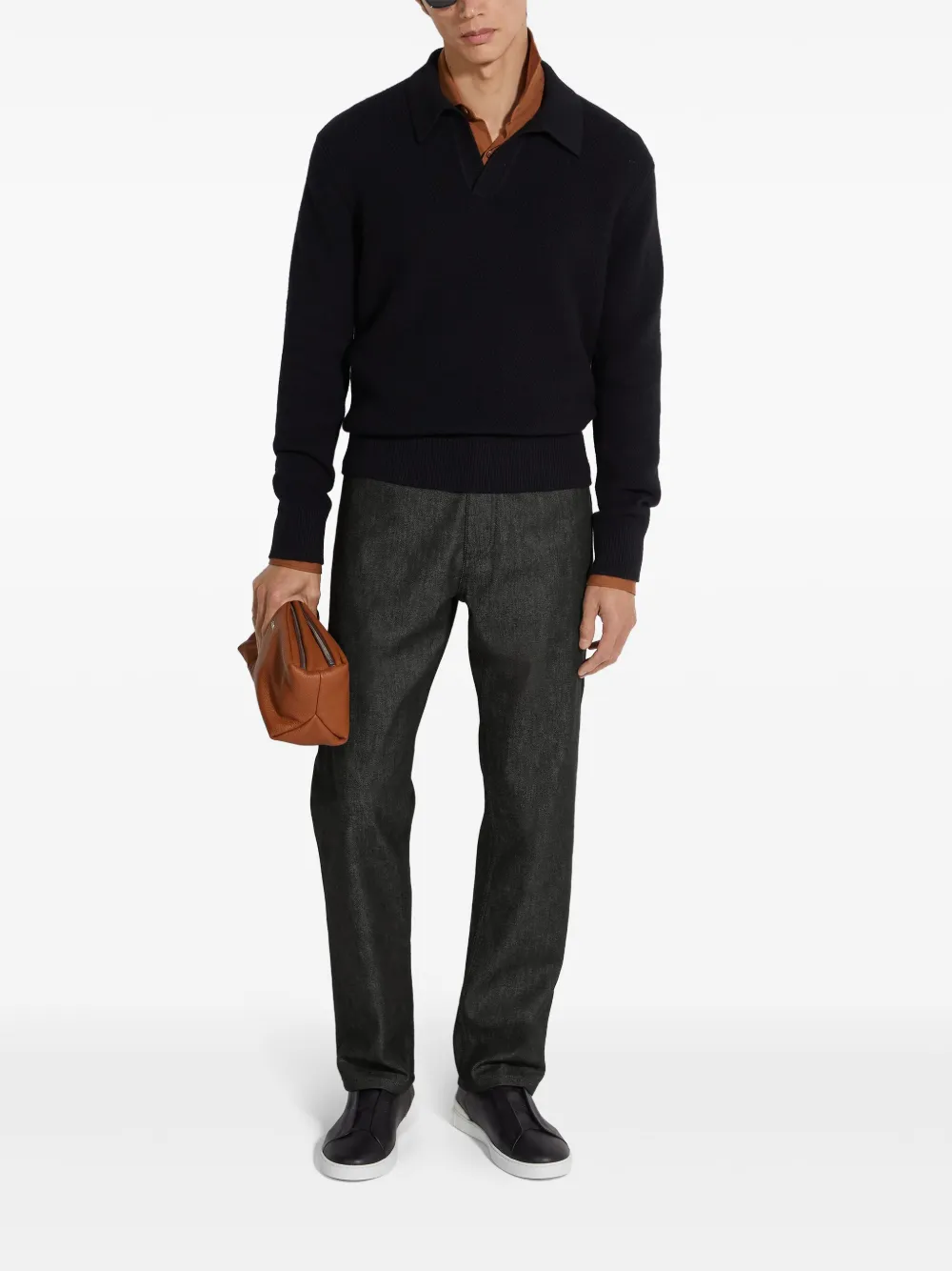 Zegna Roccia stretch jeans - Zwart