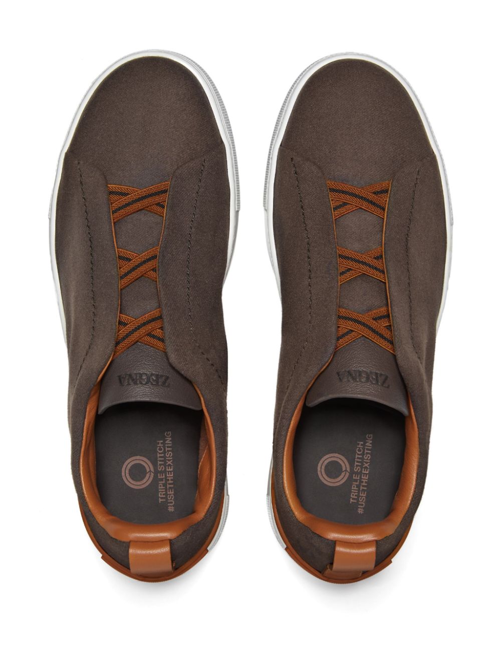 Zegna Triple Stitch sneakers Brown