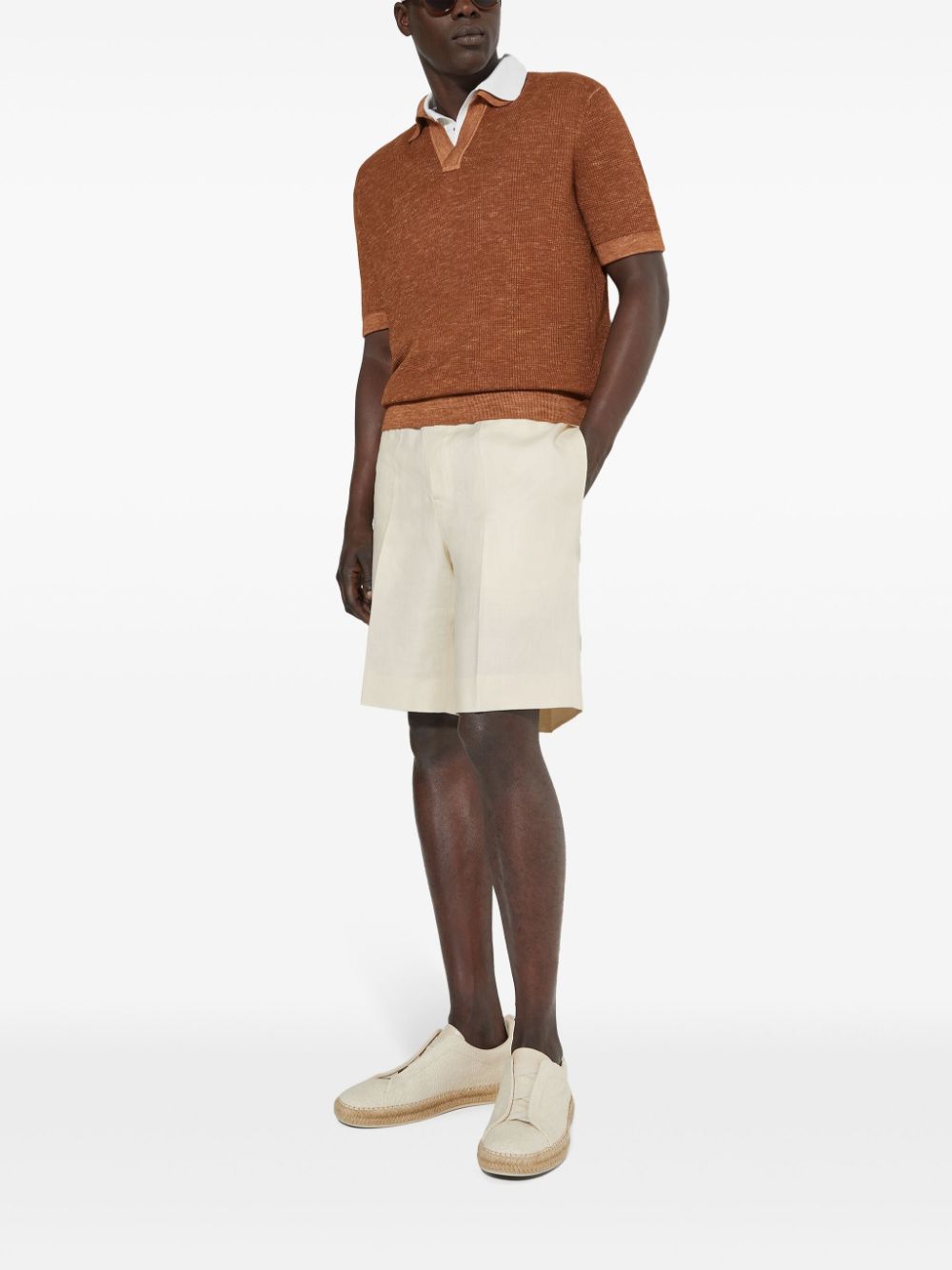 Zegna linen shorts - Neutrals