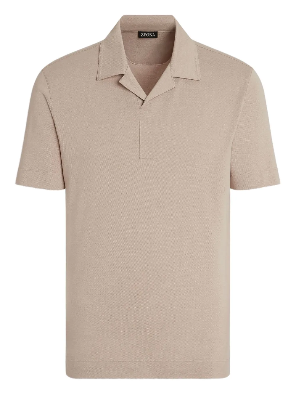 Zegna Notched-collar T-shirt In Neutral