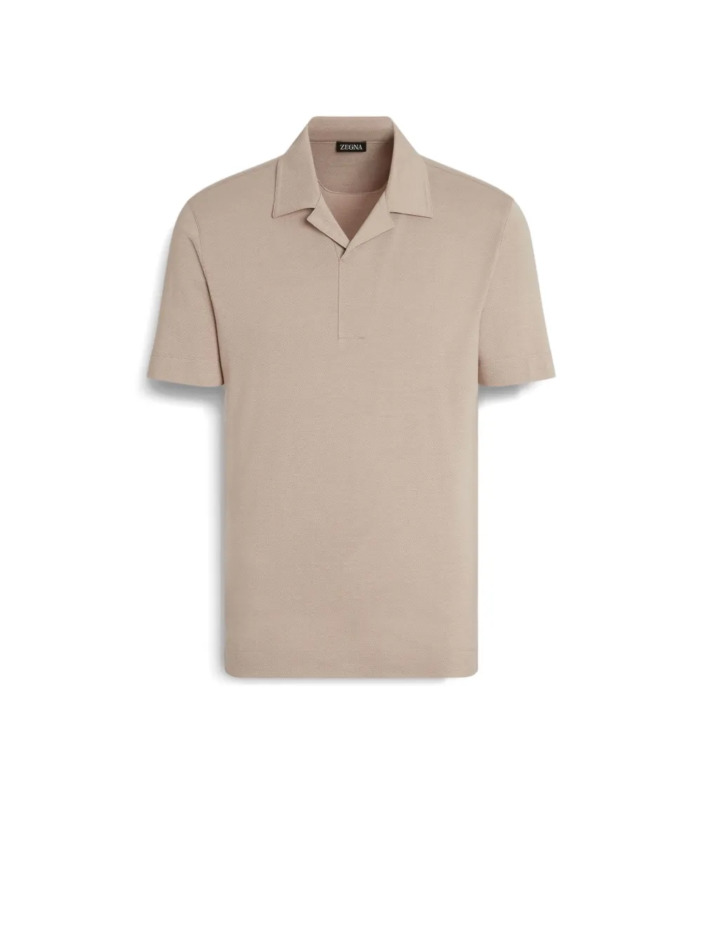 Zegna Notched-collar T-shirt In Neutral