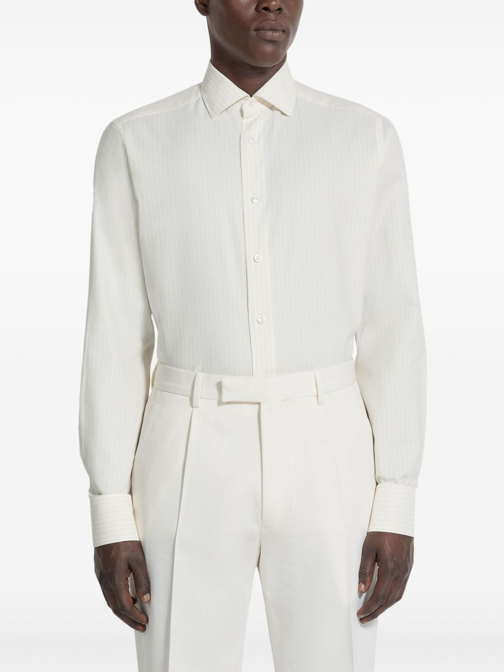 Zegna striped shirt - White