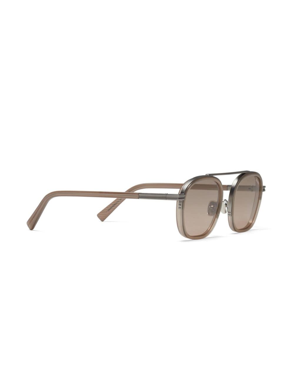 Zegna square-frame sunglasses - Beige