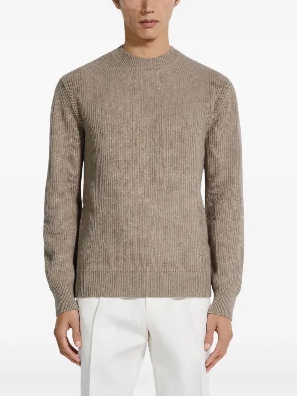 【関税込み】ZEGNA グレー クルーネックTシャツ ネイビーブルー コットンTシャツ SS25 25729619 | Zegna JP