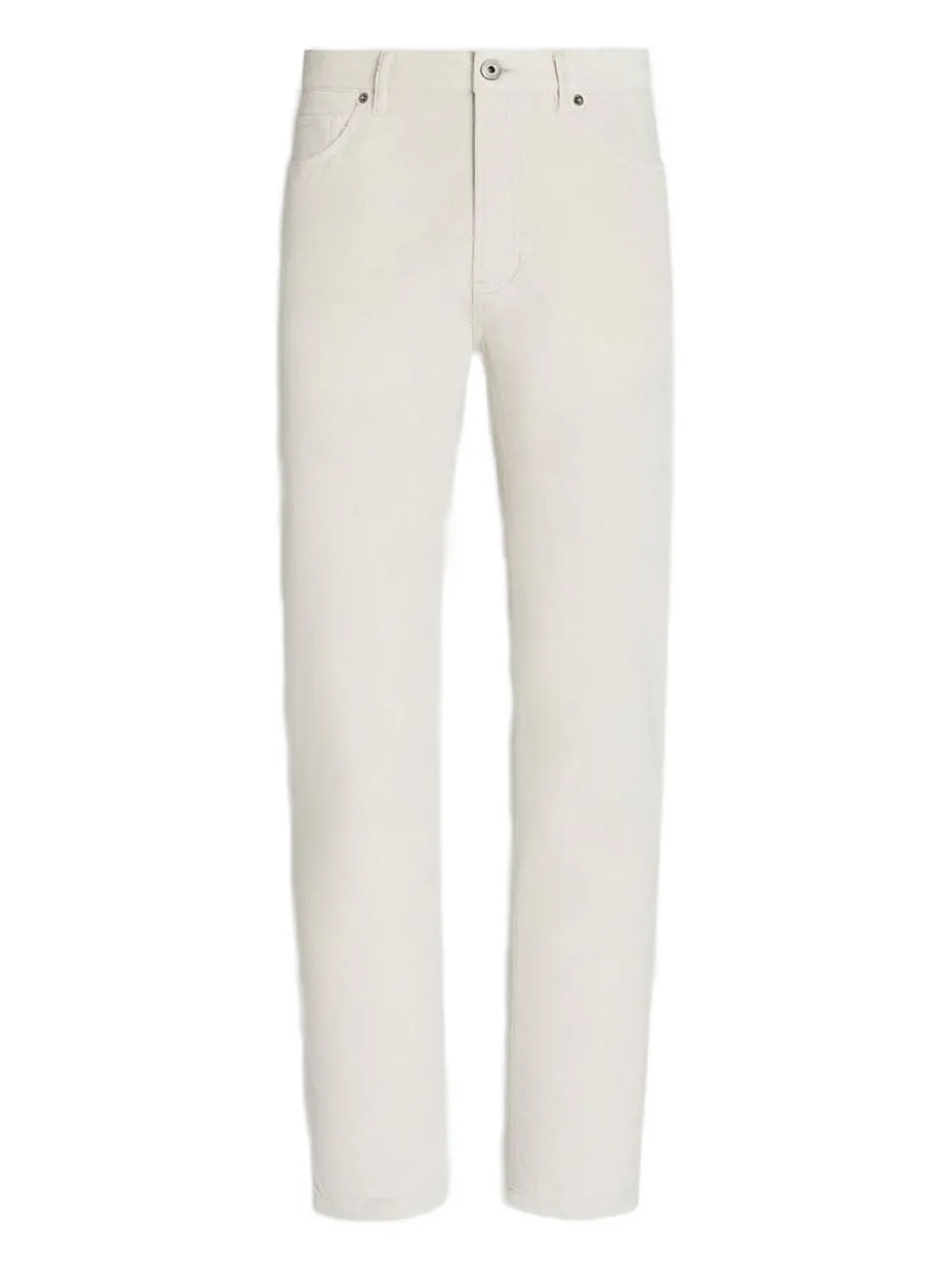 Zegna Cashco Roccia Button-closure Jeans In White