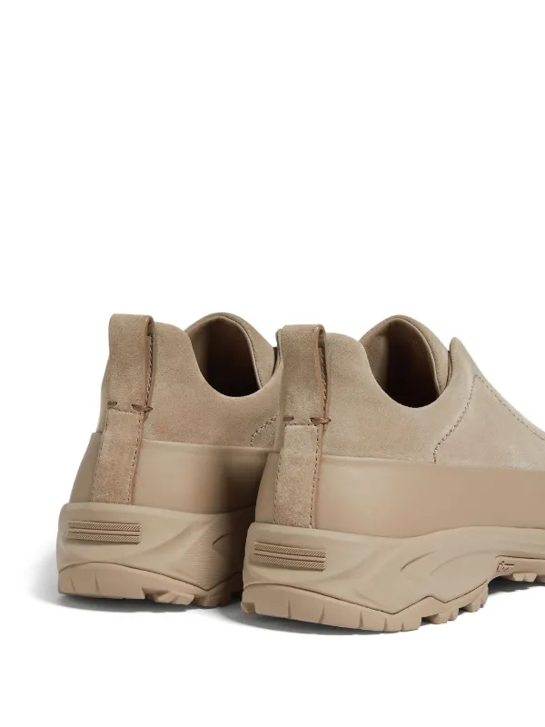 Zegna Leather And Suede Triple Stitch™ Monte Sneakers | Neutrals