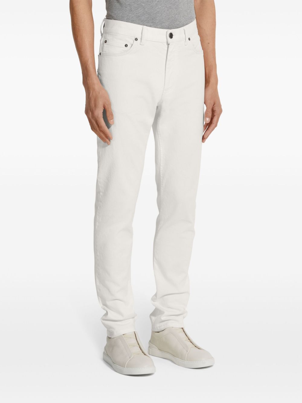 Zegna Roccia rinse-washed jeans - White