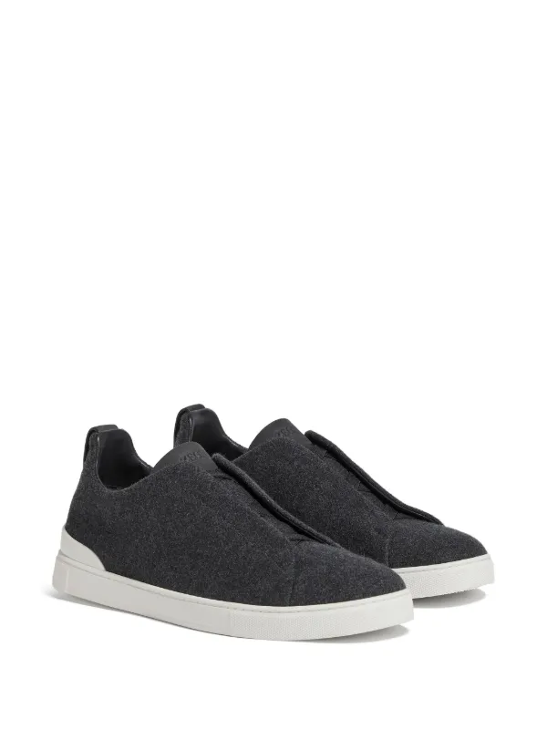 【関税込み】ZEGNA ブラック スエード Triple Stitch スニーカー ZEGNA Suede Triple Stitch Sneakers | Saks Fifth Avenue