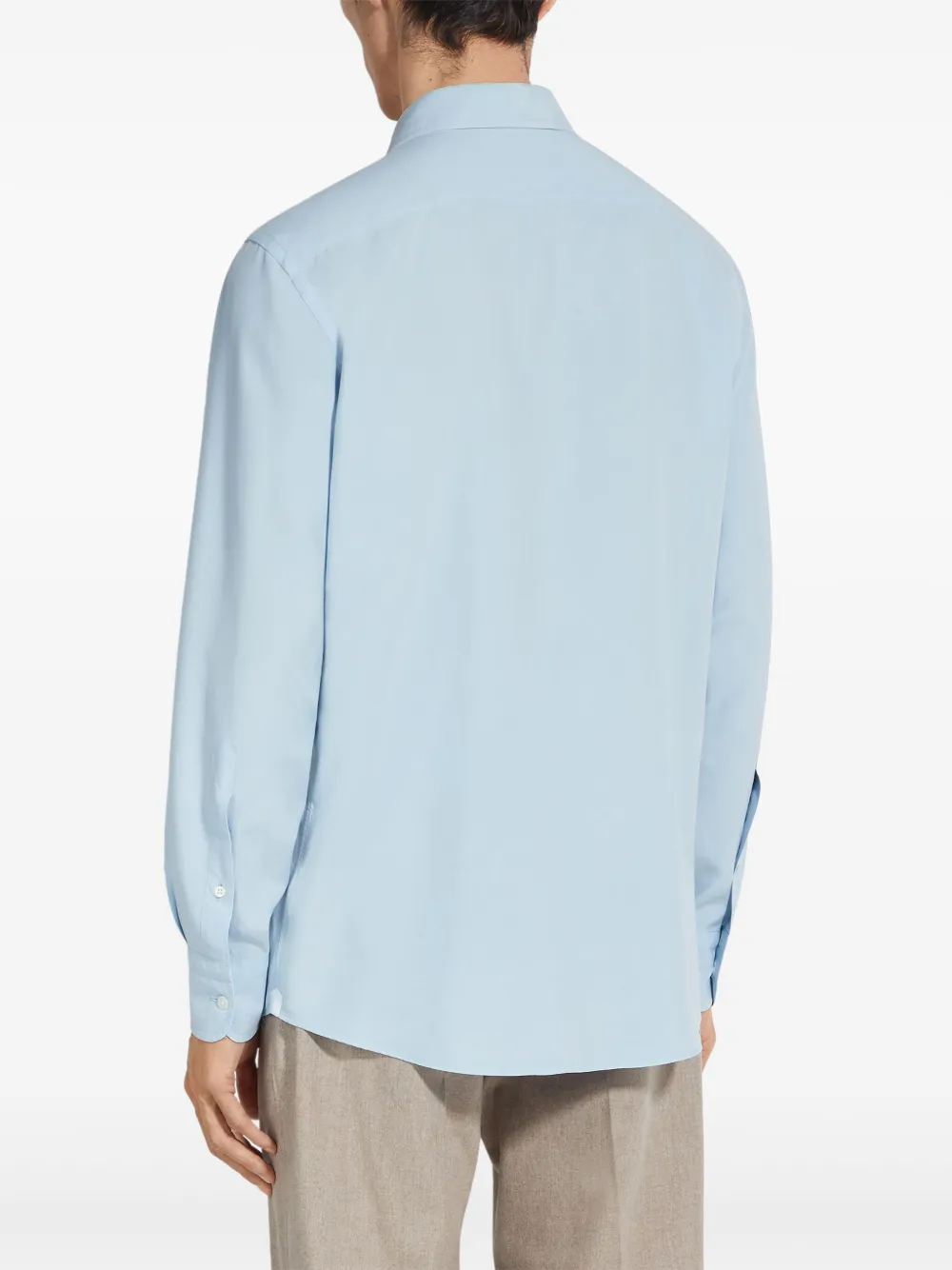 Zegna Overhemd met gespreide kraag Blauw