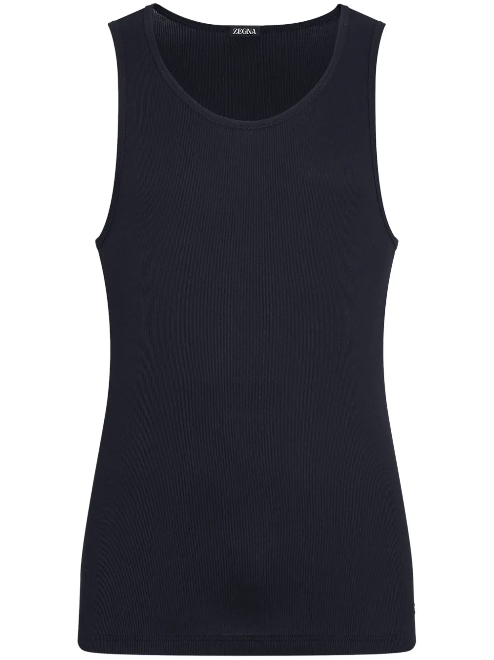 Shop Zegna Appliqué Tank Top In Black
