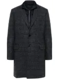 Fay tartan-check double coat - Blue