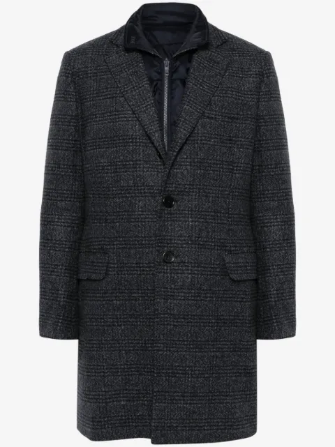 Fay tartan-check double coat