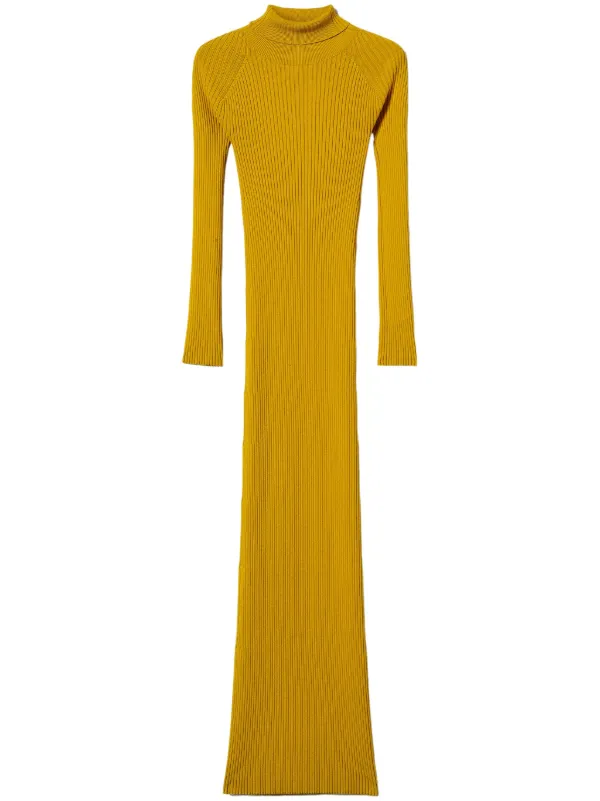 TWINSET cut-out Knitted Maxi Dress | Yellow | FARFETCH