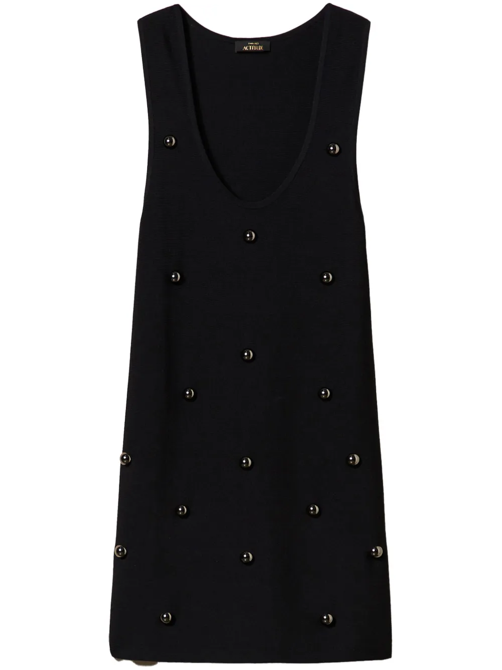 TWINSET vestido tejido con apliques | negro | Image 1