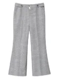 TWINSET Kids flared plaid trousers - Grey