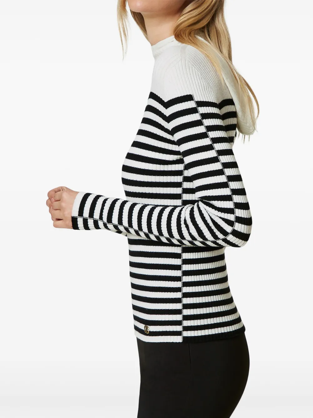 TWINSET Gestreepte trui Zwart