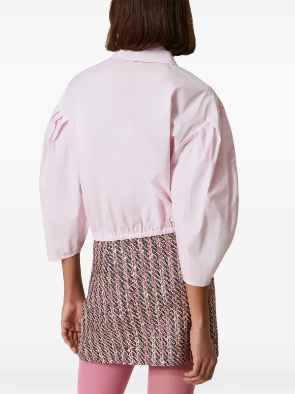TWINSET tie-detail Shirt Pink FARFETCH IN