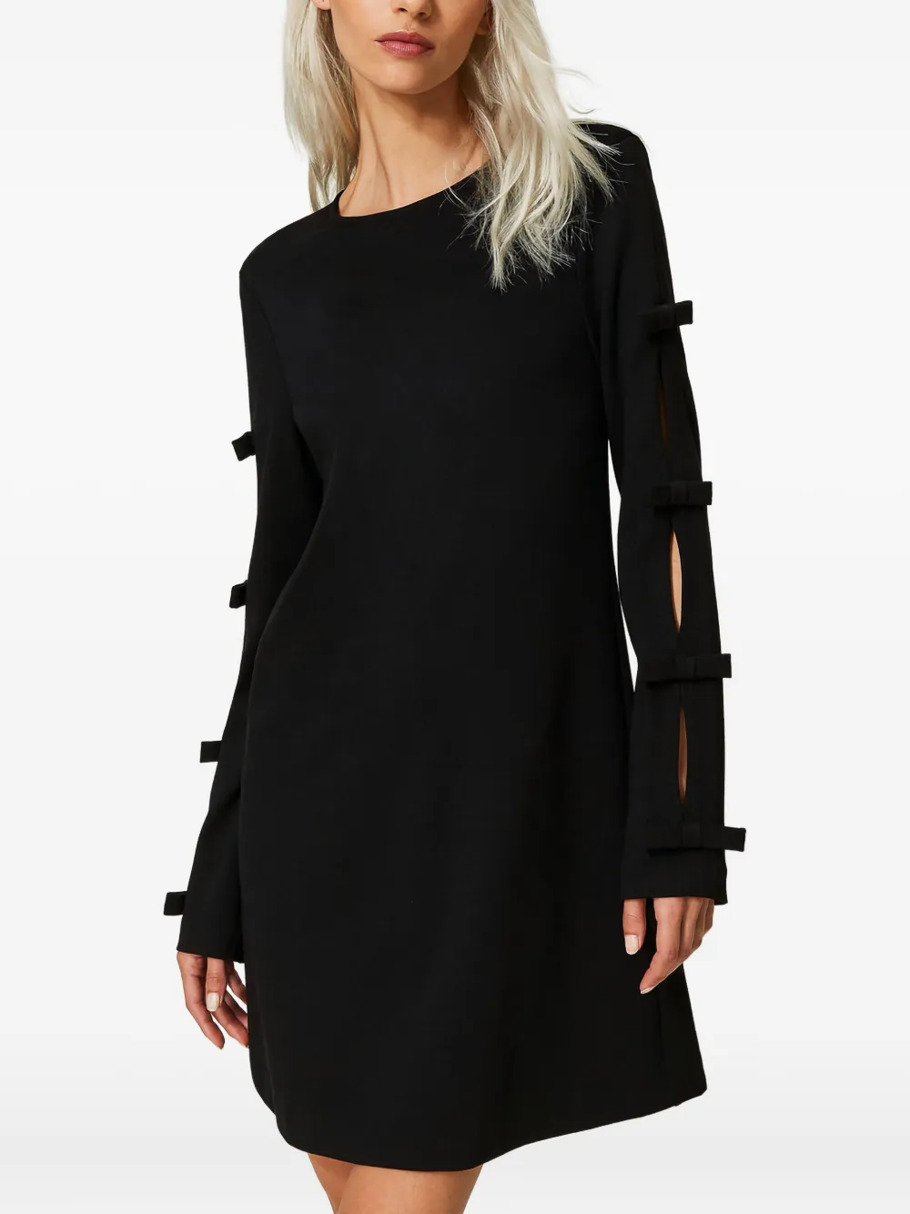 TWINSET Jurk met strikdetail - Zwart