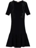 TWINSET lace-detail rib-knit minidress - Black