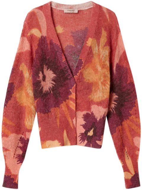 floral-print cardigan 