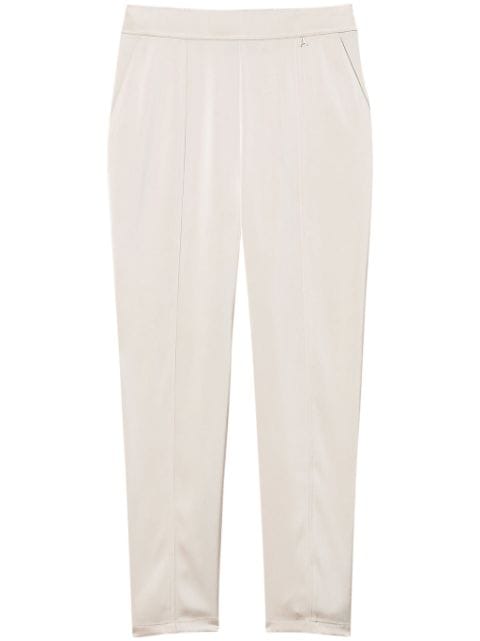 straight-leg satin trousers