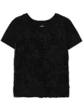 TWINSET floral-embroidered T-shirt - Black