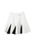TWINSET Kids two-tone scuba skirt - White