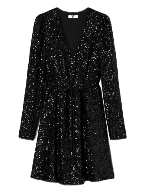 TWINSET sequin puff-sleeve mini dress