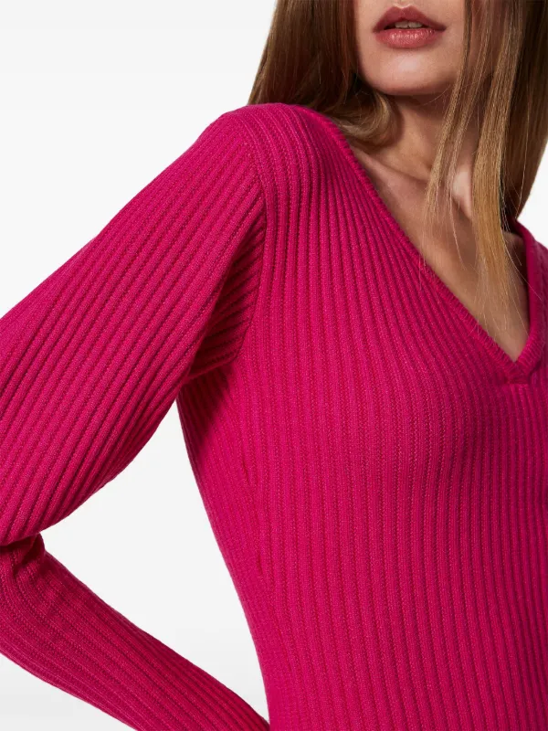 TWINSET Fitted rib knit Jumper Pink FARFETCH PT