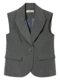 TWINSET Kids flannel single-breasted waistcoat - Grey