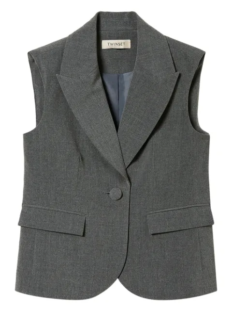 TWINSET Kids flannel single-breasted waistcoat