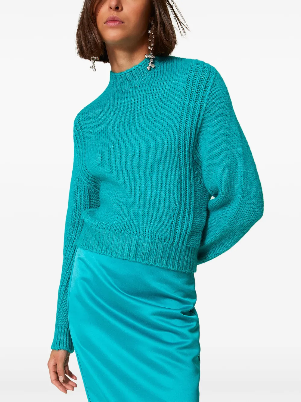 TWINSET crew-neck knitted jumper - Groen