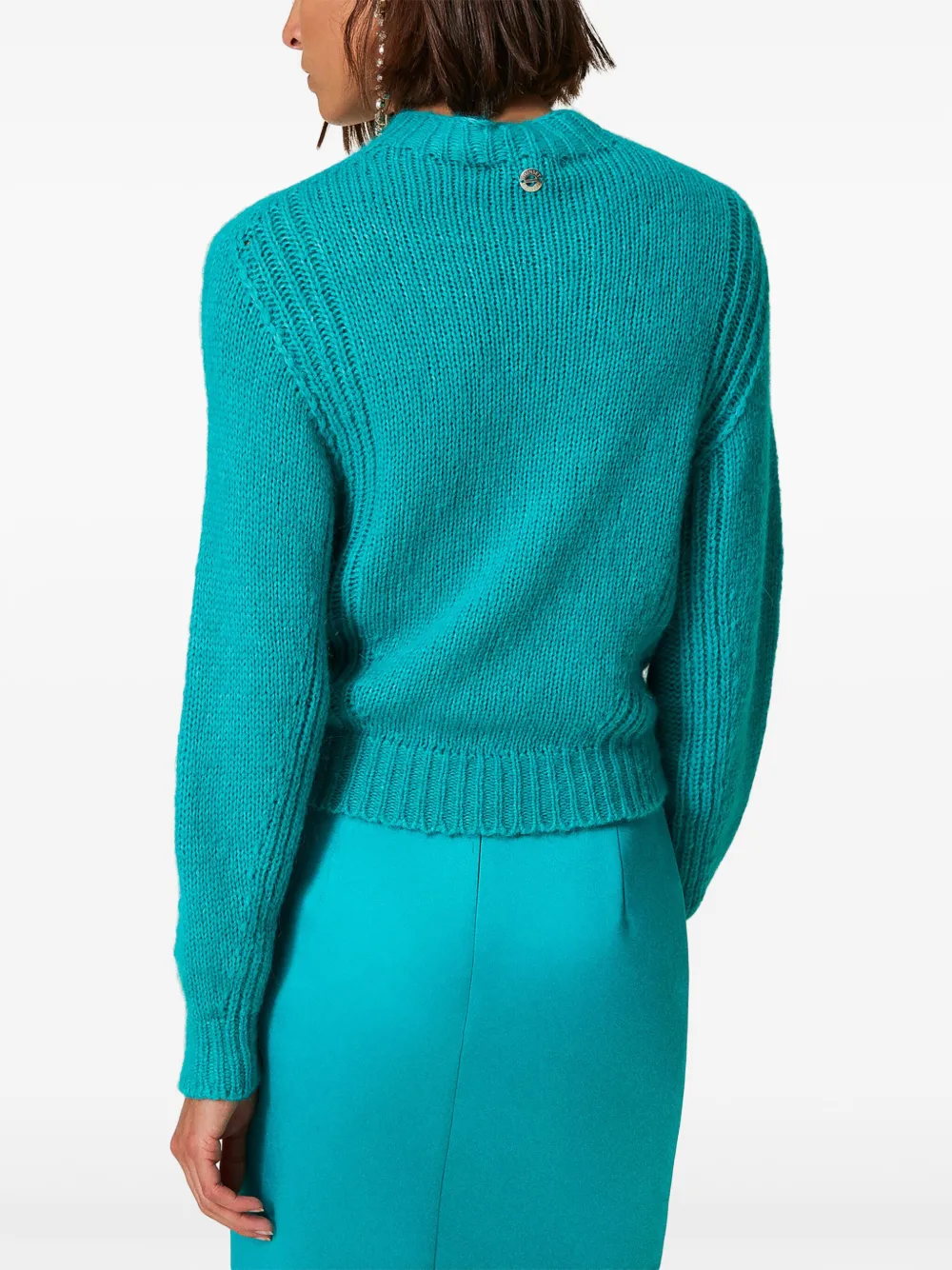 TWINSET Gebreide trui met ronde hals Groen