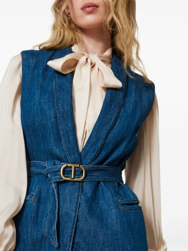 denim waistcoat dress Nasty Gal Women's Denim Waistcoat Playsuit in Pale Wash