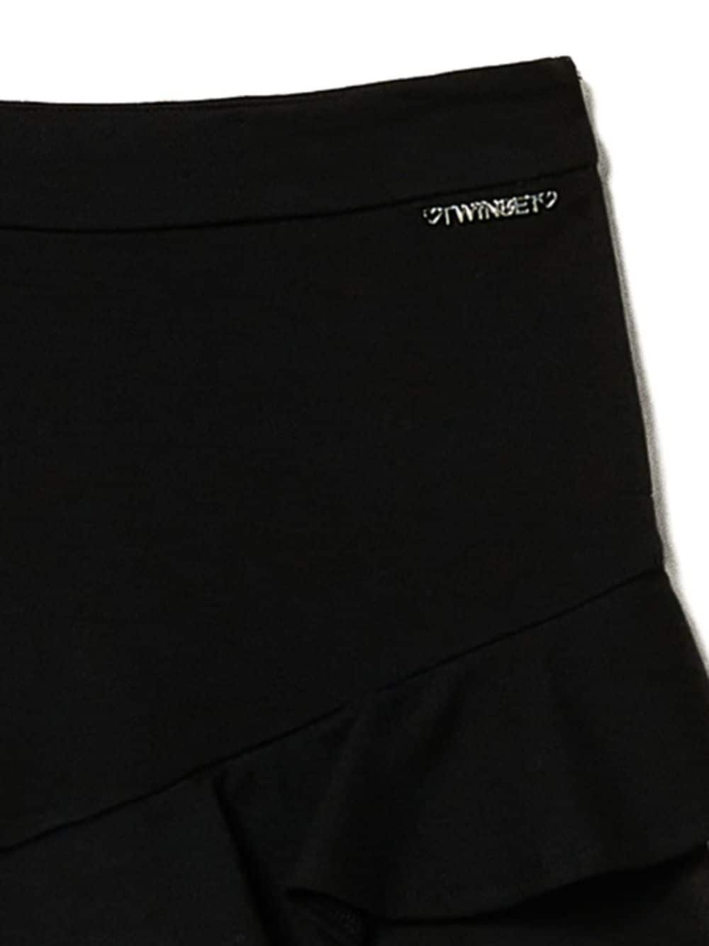 TWINSET Kids Shorts met logoprint - Zwart