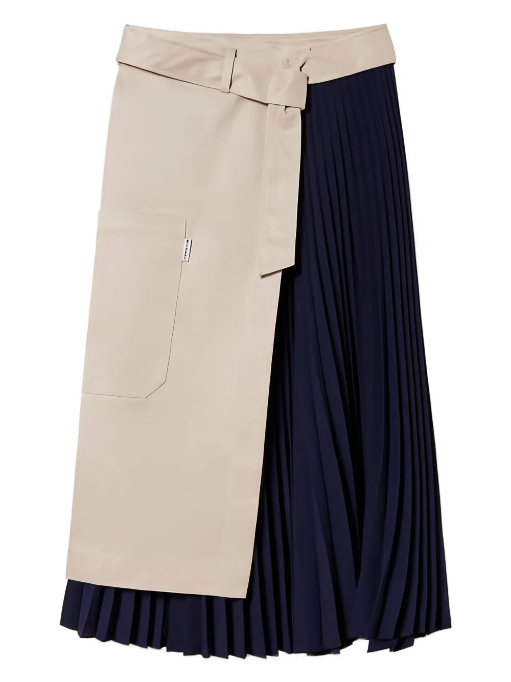 TWINSET pleated wrap skirt | White | Image 1
