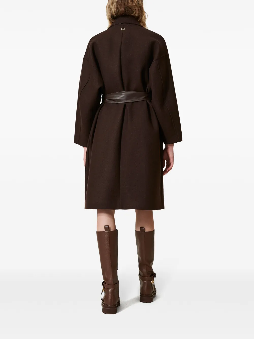 TWINSET Jas met ceintuur Bruin