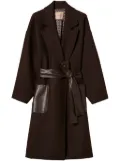 TWINSET belted coat - Brown