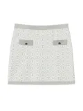 TWINSET Kids jacquard short skirt - White