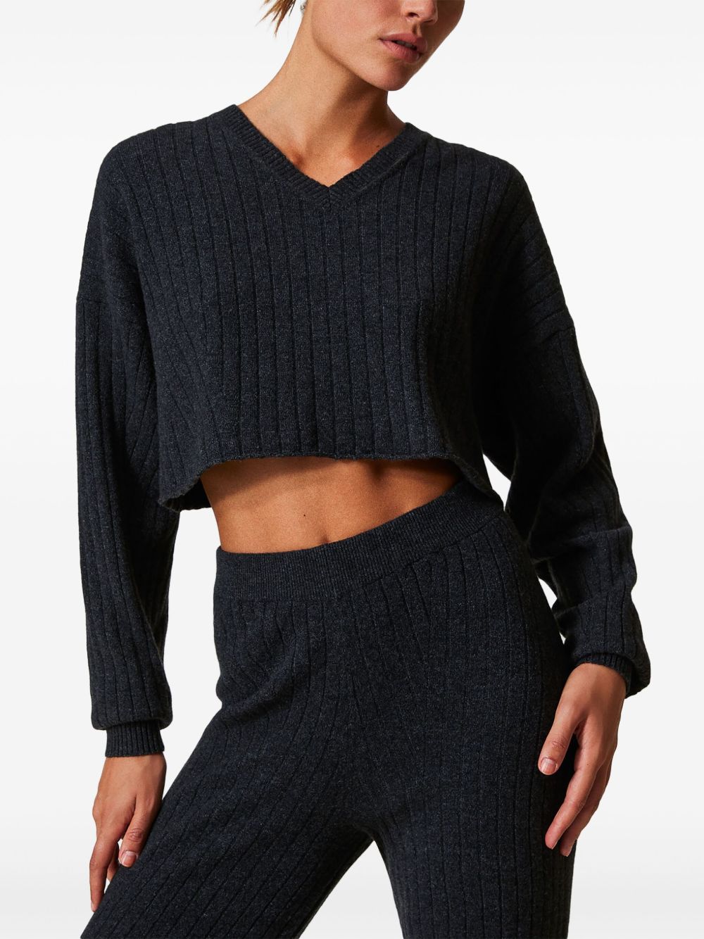 TWINSET cropped sweater - Grijs