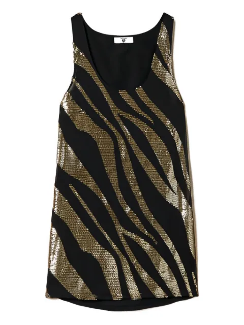 TWINSET sequin-embellished animal-print top