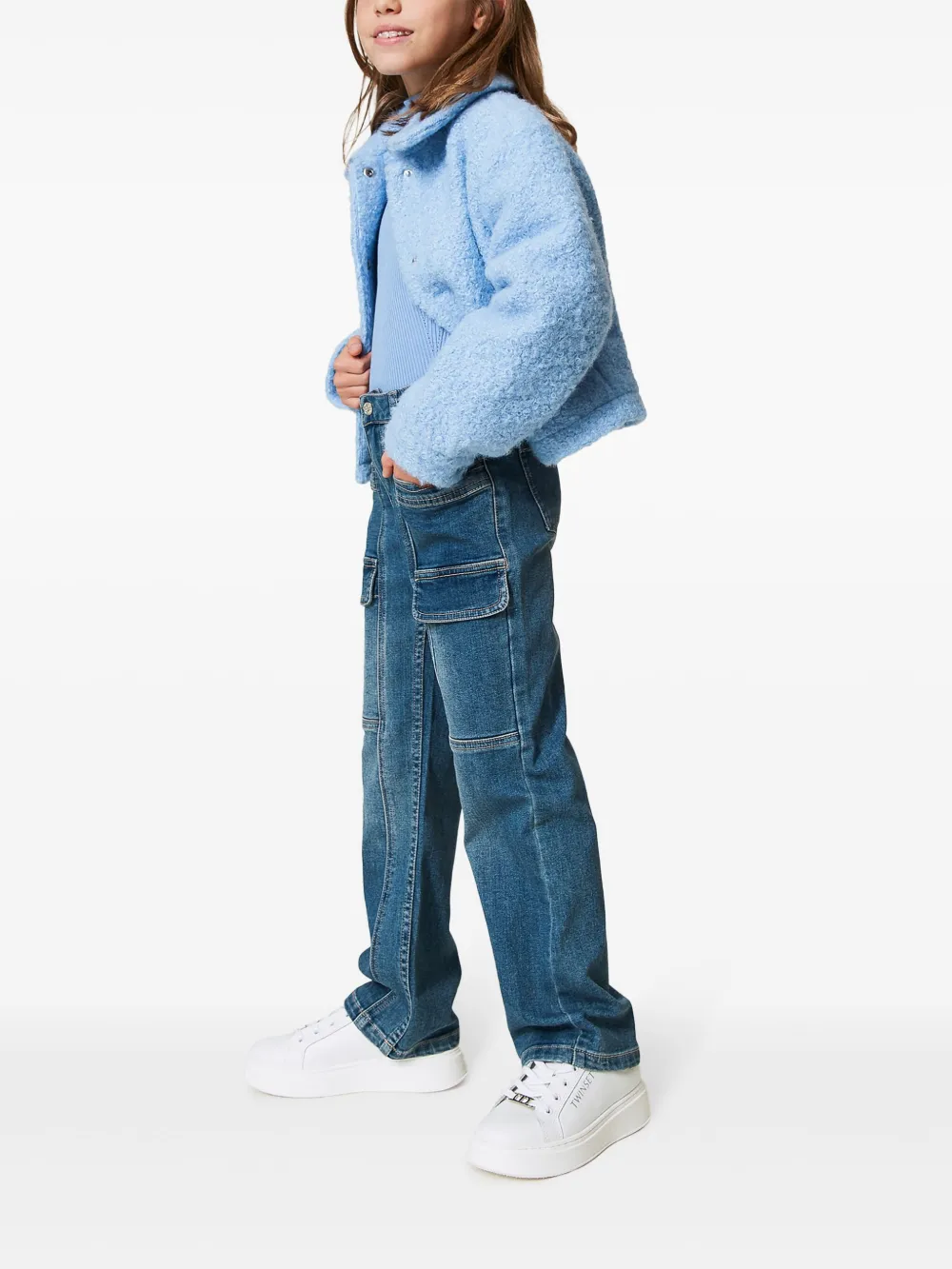 Twinset Cargo Jeans In Blue