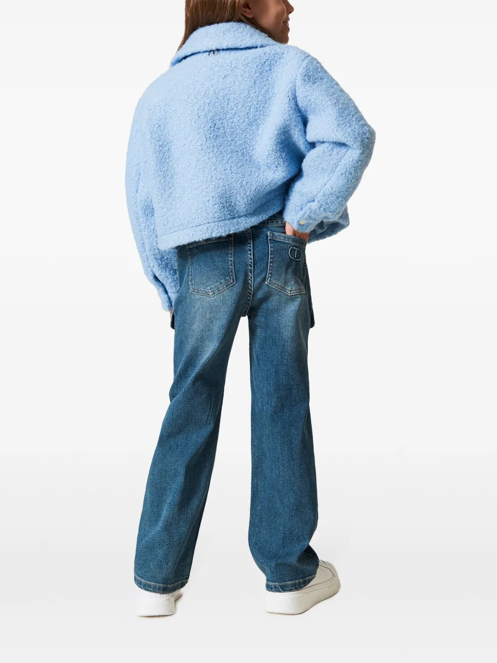 Twinset Cargo Jeans In Blue