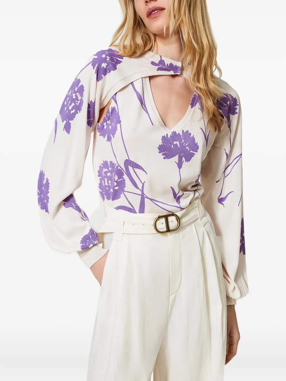 TWINSET Twee tops met bloemenprint - Beige