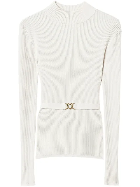 TWINSET Stehkragen-Pullover mit Gürtel