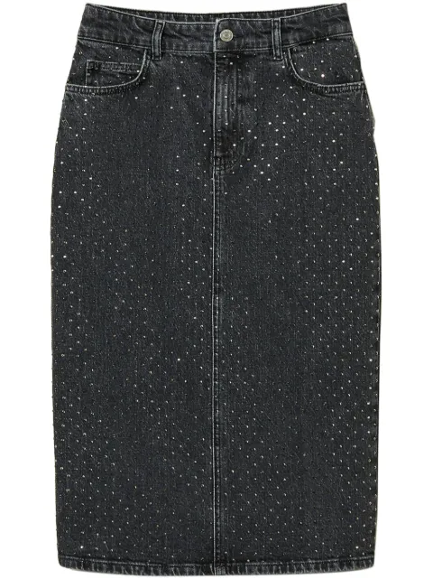 TWINSET crystal-embellished midi skirt 